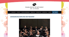 Desktop Screenshot of kamloopssymphony.com